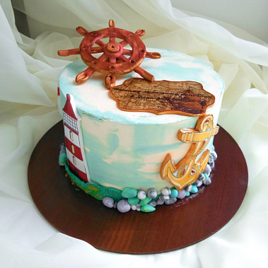 Торт "Нашему капитану" купить - шахты.сладкоежкин.рф