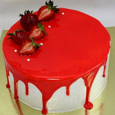 Торт глазурь с клубникой купить - шахты.сладкоежкин.рф