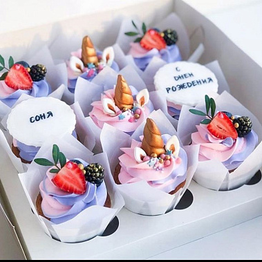 Капкейки "Единорожки" купить - шахты.сладкоежкин.рф